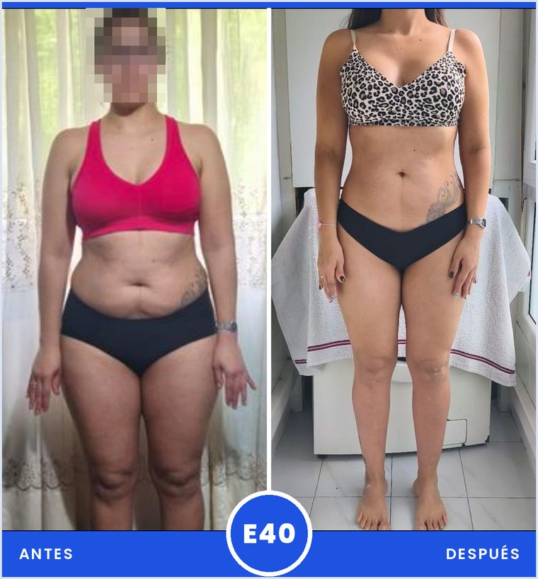 Antes y despues de una clienta del programa